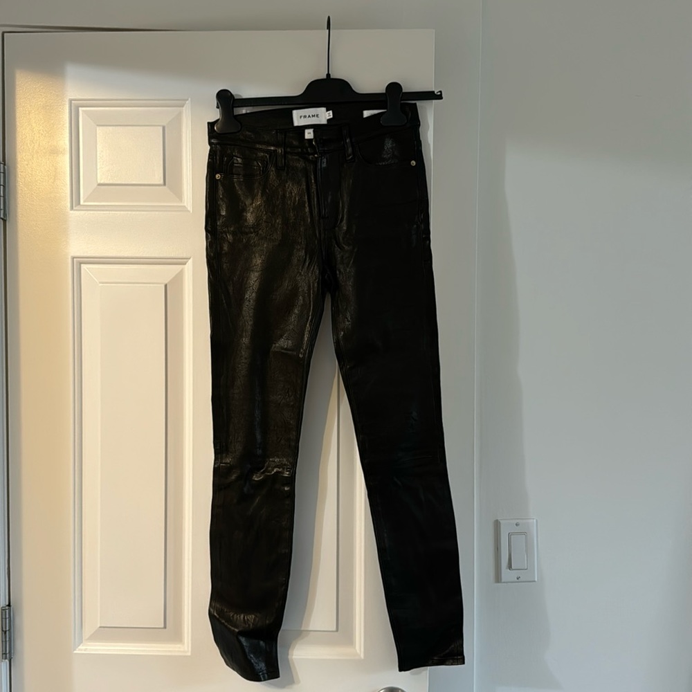 Frame Le High Skinny leather pants, Brand New